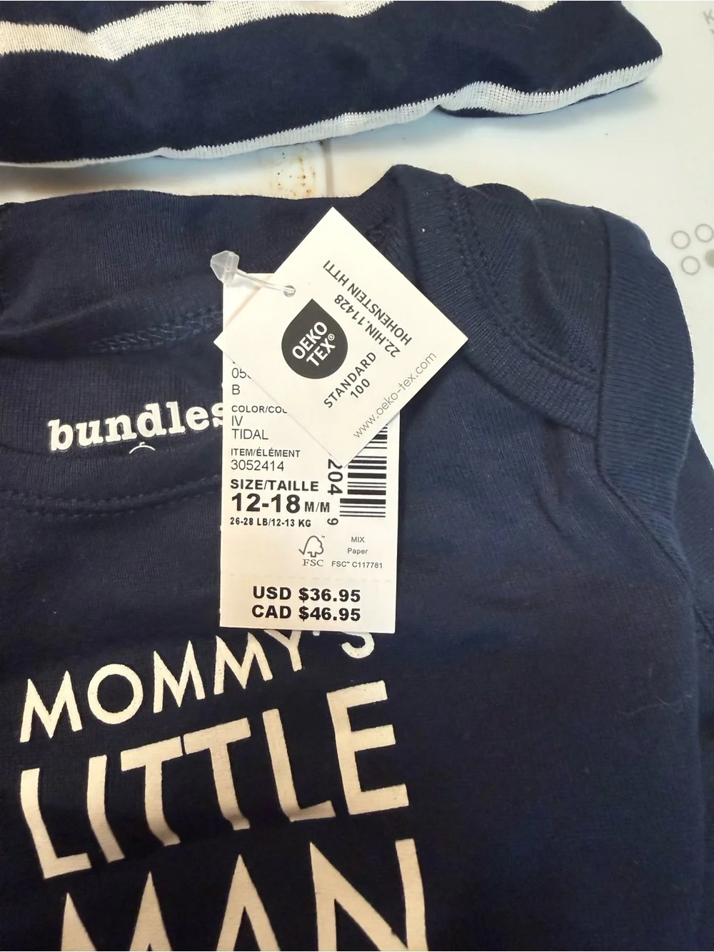 The Children's Place Navy, Gray, White & Red Baby Onesie Bundle